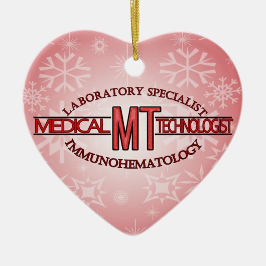 IMMUNOHEMATOLOGYの専門家MT医学TECHNOLOGIS セラミックオーナメント (正面)