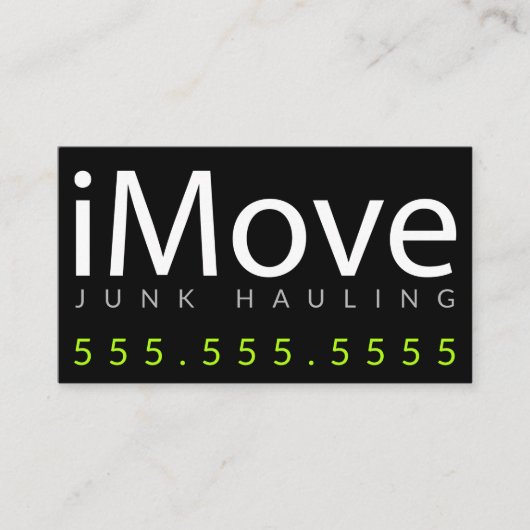 iMove。 がらくたの強く引くか、または移動名刺 名刺 (正面)