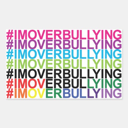 #IMOVERBULLYINGステッカー#Proud2BNaturalMe 長方形シール (正面)