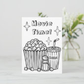 iMovie Timeをテーマにした誕生日パーティー 招待状 (スタンド正面)