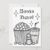 iMovie Timeをテーマにした誕生日パーティー 招待状 (正面)