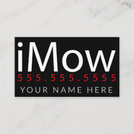 iMow。 昇進芝生の心配の美化はカスタマイズ 名刺