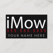 iMow。 昇進芝生の心配の美化はカスタマイズ 名刺 (正面)