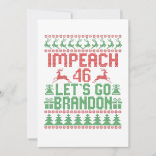 Impach 46ブランドン醜いクリスマスセーター行こう サンキューカード