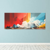 Impact No.03 - Abstract Patchwork Art Collection  キャンバスプリント (インサイチュ (ウッドフロア))