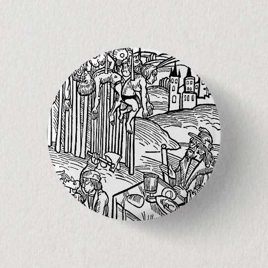 Impaler (ドラキュラ)がピンで止めるVlad (小型のxlarge) 缶バッジ (正面)