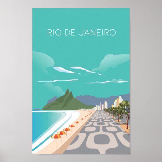 Impanema Rio de Janeiroブラジルのポスター旅行 ポスター (正面)