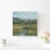 Impastoの景色III スクエア壁時計 (ホーム)