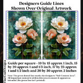 Impastoテクスチャ牡丹スタイル開花DV4Bデコページ 薄葉紙