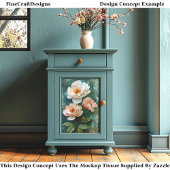 Impastoテクスチャ牡丹スタイル開花DV4Lデコページ 薄葉紙