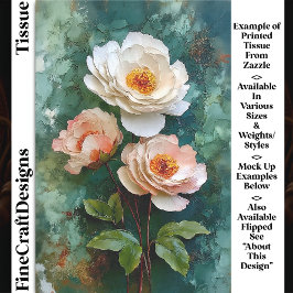 Impastoテクスチャ牡丹スタイル開花DV4Rデコページ 薄葉紙