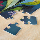 Impasto Cat, Flowers & Butterfly Birthday ジグソーパズル (側面)