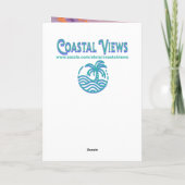 Impasto Dolphins and Ocean Waves | Happy Birthday カード (裏面)