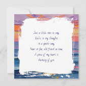 Impasto Dolphins and Ocean Waves | Thinking of You カード (裏面)