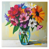 Impasto Floral Art タイル (正面)