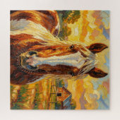 Impasto Horse on a Farm   ジグソーパズル (横)