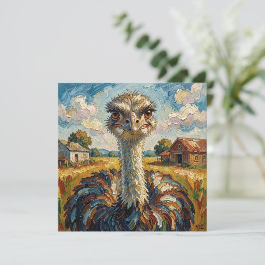 Impasto Ostrich on a Ranch | Blank (スタンド正面)