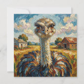 Impasto Ostrich on a Ranch | Blank (正面)