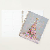 Impasto Pink and Gold Christmas Tree プランナー手帳 (ディスプレー)