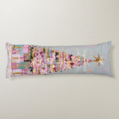 Impasto Pink and Gold Christmas Tree ボディピロー (裏面)