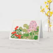 Impatiens, Water hyacinth by Tanigami Konna カード (黄色い花)