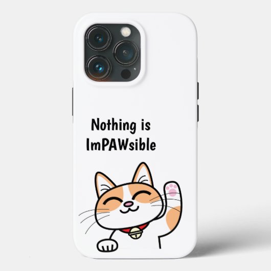 ImPAWsibleかわいい猫iPhoneケース Case-Mate iPhoneケース (裏面)
