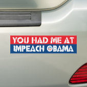 IMPEACHオバマで私がありました バンパーステッカー (車上)