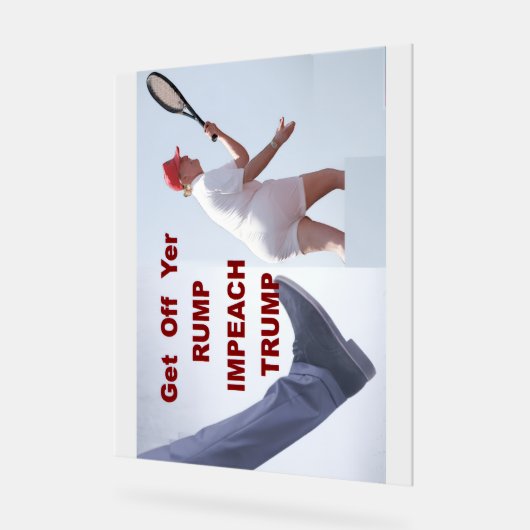 IMPEACH アクリルサイン (傾斜)