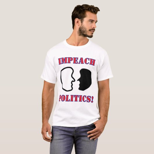 IMPEACH 2-FACES POLITICS Tシャツ (正面フル)