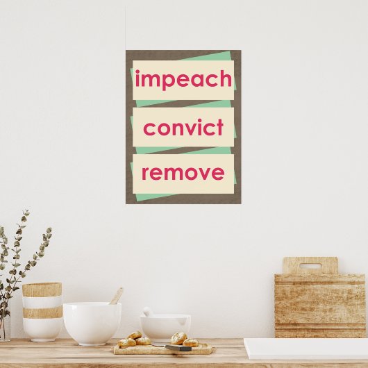 Impeach Convict Remove 1950s Style ポスター (キッチン)
