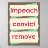 Impeach Convict Remove 1950s Style ポスター (正面)