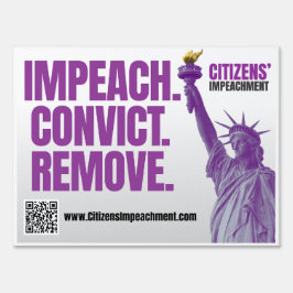 Impeach Convict Remove Yard Sign アウトドアサイン