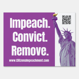 Impeach Convict Remove Yard Sign アウトドアサイン