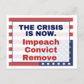 Impeach Remove Convict SOS Upside Down Flag ポストカード (正面)