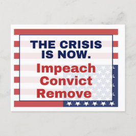 Impeach Remove Convict SOS Upside Down Flag ポストカード