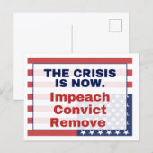 Impeach Remove Convict SOS Upside Down Flag ポストカード (正面/裏面)