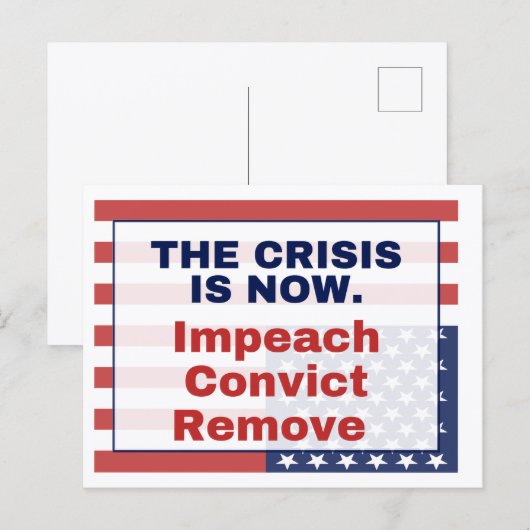 Impeach Remove Convict SOS Upside Down Flag ポストカード (正面/裏面)