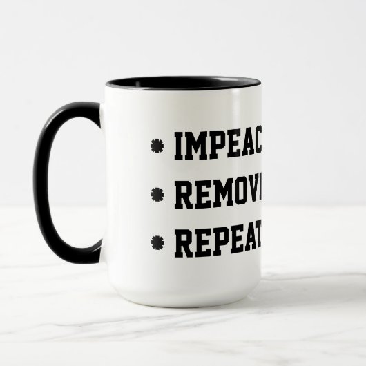 Impeach Remove Repeat マグカップ (左)