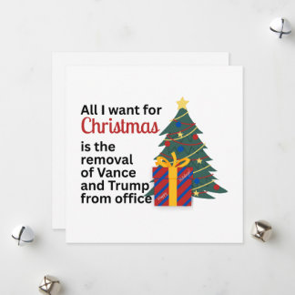 Impeach Remove Vance for Christmas Anti-Trump Gift シーズンカード