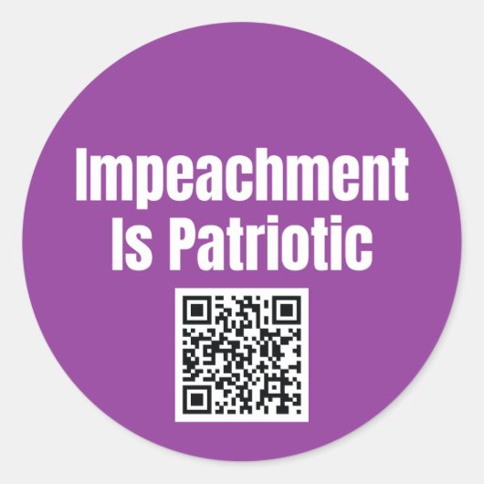 Impeachment is Patriotic Sticker Sheet ラウンドシール (正面)