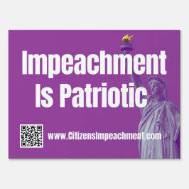 Impeachment is Patriotic Yard Sign アウトドアサイン