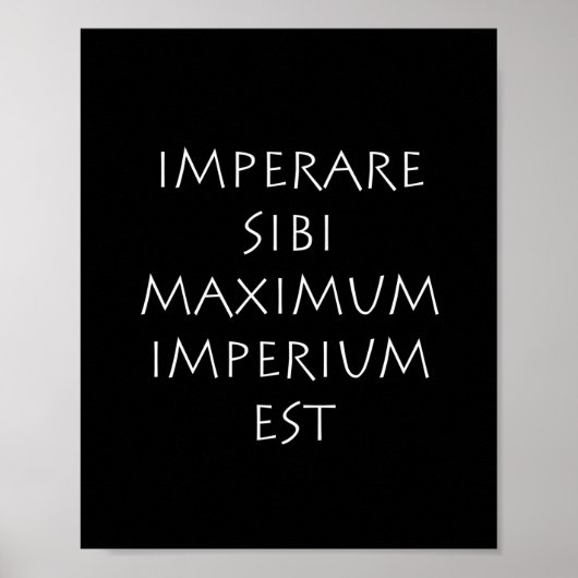 Imperare sibi maximum imperium est ポスター (正面)