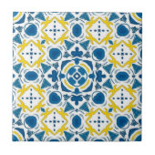 Imperial Blue Elegant Geometric Mosaic タイル (正面)