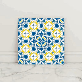 Imperial Blue Elegant Geometric Mosaic タイル