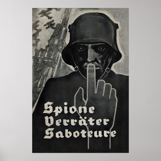 Imperial German Propaganda WWI Poster Spies ポスター (正面)