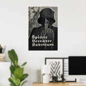 Imperial German Propaganda WWI Poster Spies ポスター (ホームオフィス)
