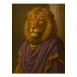 Imperial Lion Emperor with Laurel Wreath ポスター