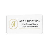 Imperial Luxe Monogram Address Label ラベル (正面)