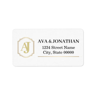 Imperial Luxe Monogram Address Label ラベル