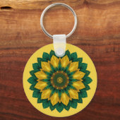 Imperial Solar Flower Mandala Luxury Keychain  キーホルダー (裏面)